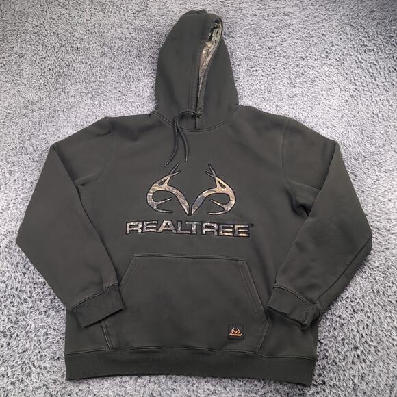 Realtree Other - Realtree Hoodie Men Large Green Embroidered Camo Pullover Sweatshirt Hunting